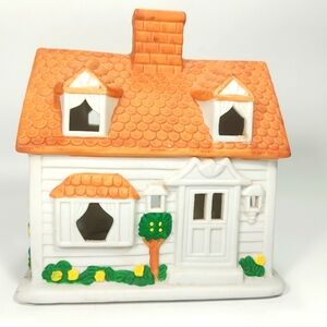 Partylite Cape Cod Cottage Tea Light Ceramic House Candle Burner